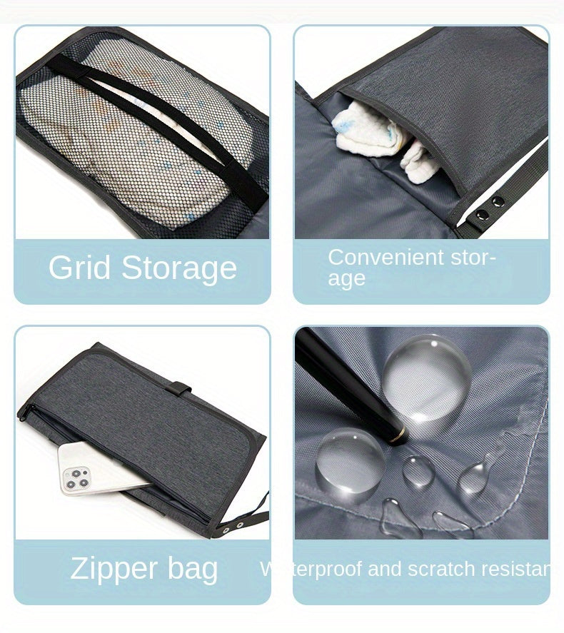 Portable Diaper Changing Pad: Waterproof Travel Station Kit With Pockets - Perfect Baby Shower Gift! Christmas, Halloween, Thanksgiving Day Gift