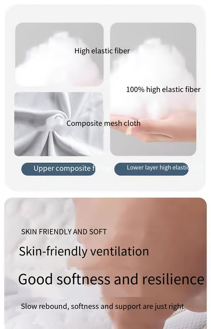 1pc Zero Pressure Deep Sleep Neck Pillow - 4-Level Ergonomic Cervical Pillow with Anti-Hunchback Design, Soft & Firm Support for Side/Back/Stomach Sleepers, Non-Collapsing Core, 8-Hour Comfort, Hand Washable, Ideal for Home U