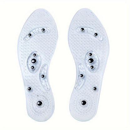 2Pcs Magnetic Massage Insole, Foot Massage Insole, Acupoint Magnetic Massage Silicone Insole