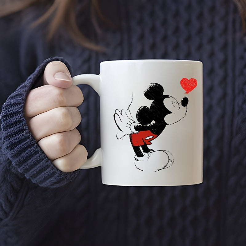 1pc, Ceramic Coffee Mugs, Porcelain Coffee Cup, Funny Coffee Mug, Cartoon Printed Tea Cup, Reusable Coffee Mug, Creative Cup For Tea Coffee Juice, Decorative Coffee Mug, Gifts For Friend And Family