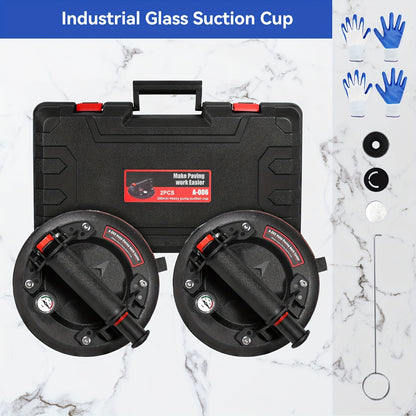 2pcs rubber industrial-grade vacuum suction cups with precision dials, for glass handling tile tiling, furniture moving, rock plate handling, etc., is a good helper for your decoration home, suitable for men and Women's holid