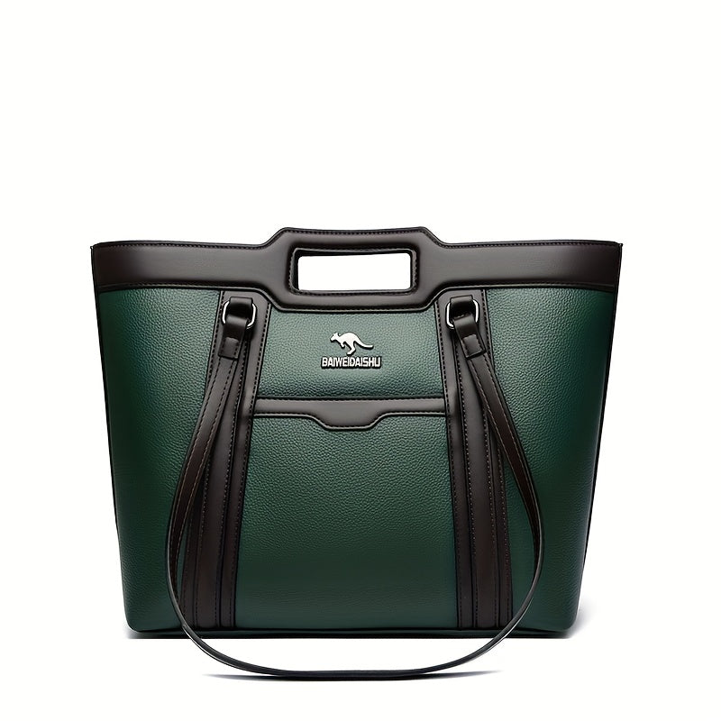 2025 New Women'S Shoulder Tote Bag, Stylish Large Capacity Underarm Bag, Casual Handbag, Soft Shoulder Bag, Women'S Commuter Bag, Made of High-Quality Synthetic, a Bag for Documents, Elegantly Simple Design, Zipper Closure, S