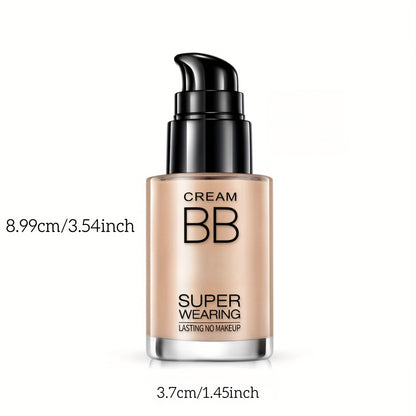 BB Cream Liquid Foundation - Super Wearing, Long-Lasting Flawless Finish, Moisturizing & Isolating, Medium Coverage, Matte Finish for All Skin Types - Ideal Holiday Gift for Women