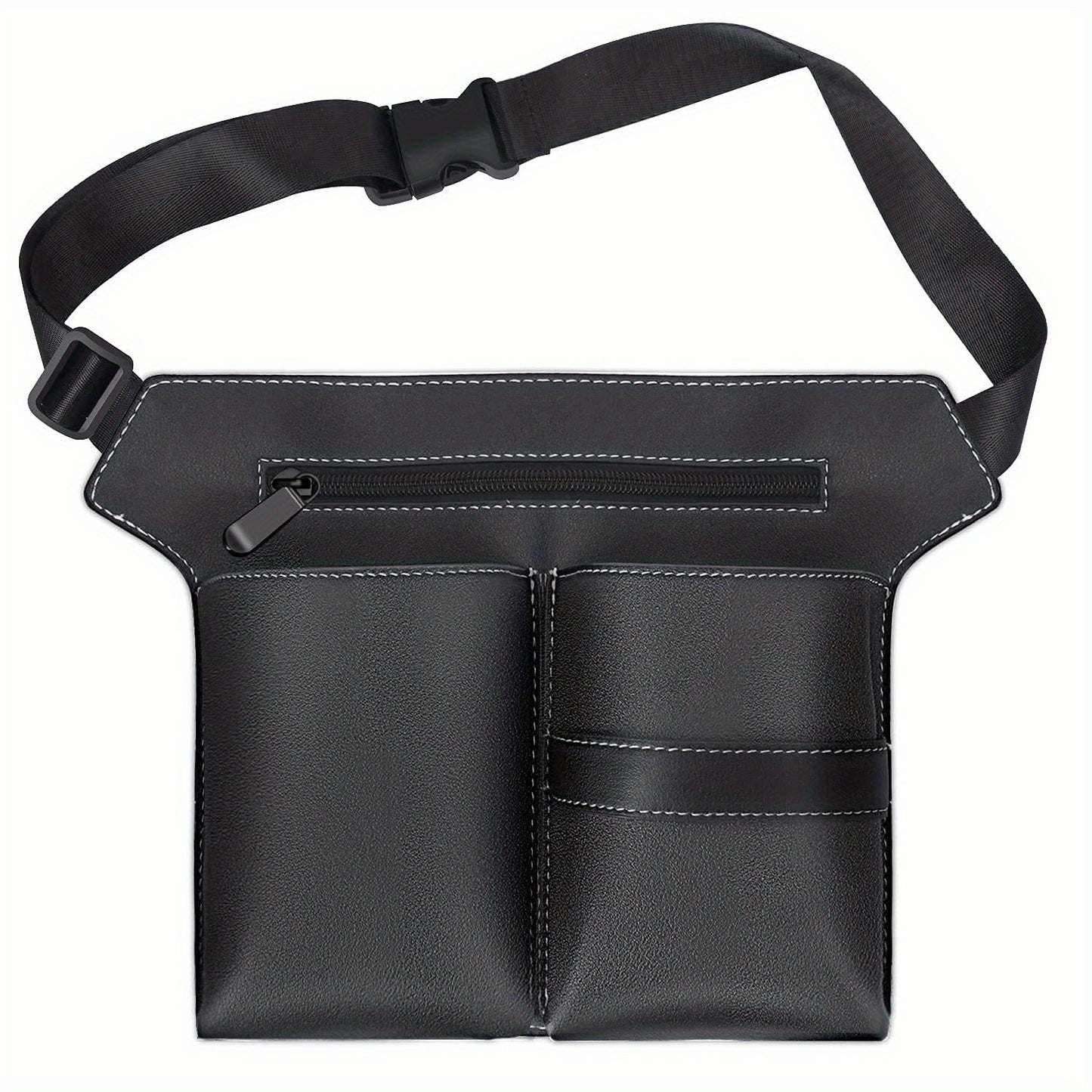 Professional Hairdresser Scissor Bag with Waist Belt - Durable PU Leather Storage Holster for Hair Salon Tools and Accessories