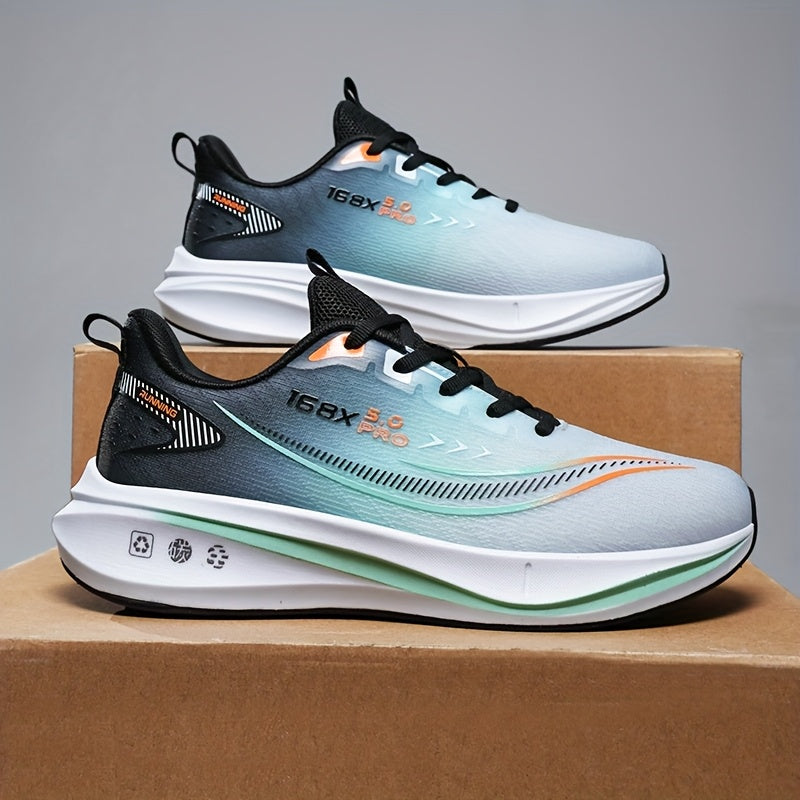 Men'S Running Shoes – Lightweight, Breathable, Soft Cushioned Sole, Suitable for Road and Outdoor Use, Multi-Functional Anti-Slip Sneakers for Marathon, Triathlon, Trail Running, Cycling Training, Gym, Aerobic Exercise, Hik