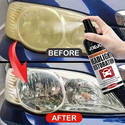 50ml Ceramic Headlight Restoration Spray, Premium Car Headlight Repair Tool - Remove Yellowing and Oxidation, Restore Clarity, Long-lasting Light Coating Protective Spray