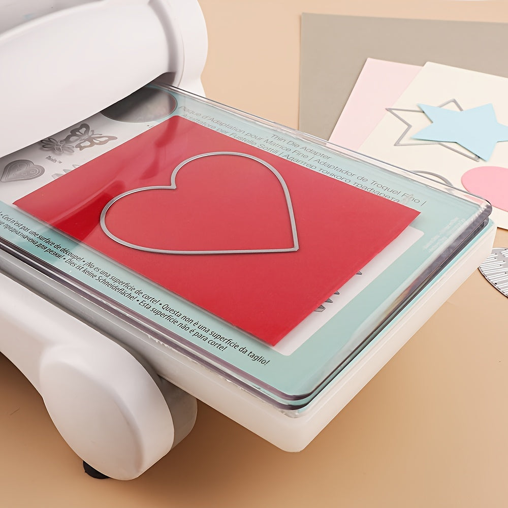 2pcs Transparent Metal Cutting Pads for DIY Scrapbooking - Precision Die & Embossing Machine Replacement Pads with Heart & Star Designs, Ideal for Crafting and Card Making, Precision Cutting|Creative Crafting|Durable Craft To