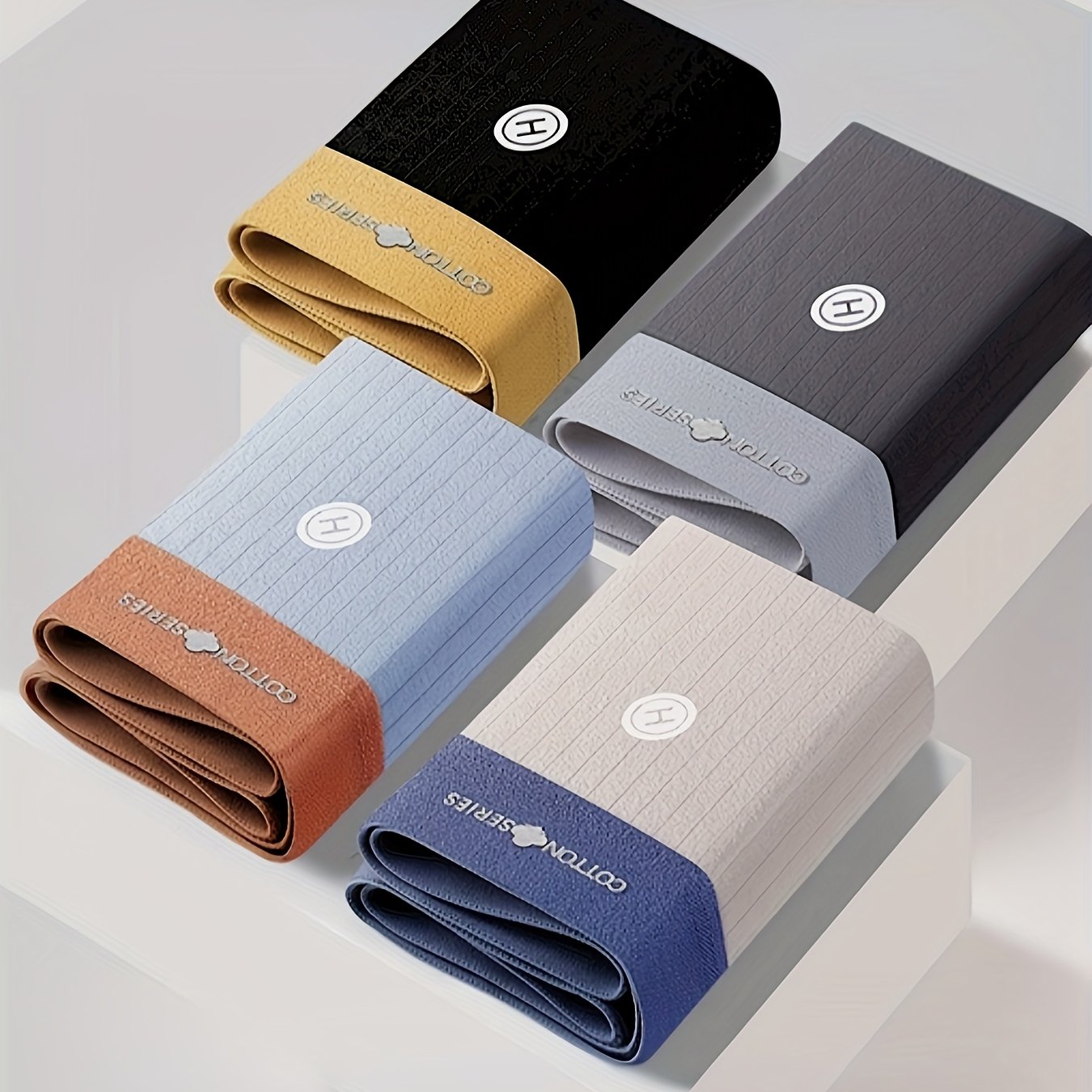 4pcs Men's Underwear, Cotton Breathable Soft Comfy Skin-friendly Stretchy Boxer Briefs Shorts, Perfect For Everyday Wear