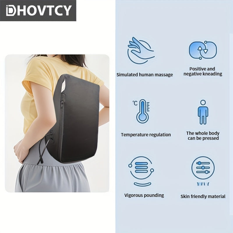DHovtcy Full Body Massager with Heat – 3 Massage Modes, 2 Levels, 3D Kneading for Deep Tissue & Muscle Relaxation, Portable Design for Home Use, White & Black Options, Muscle Massager, Modern Aesthetic, Durable Construction