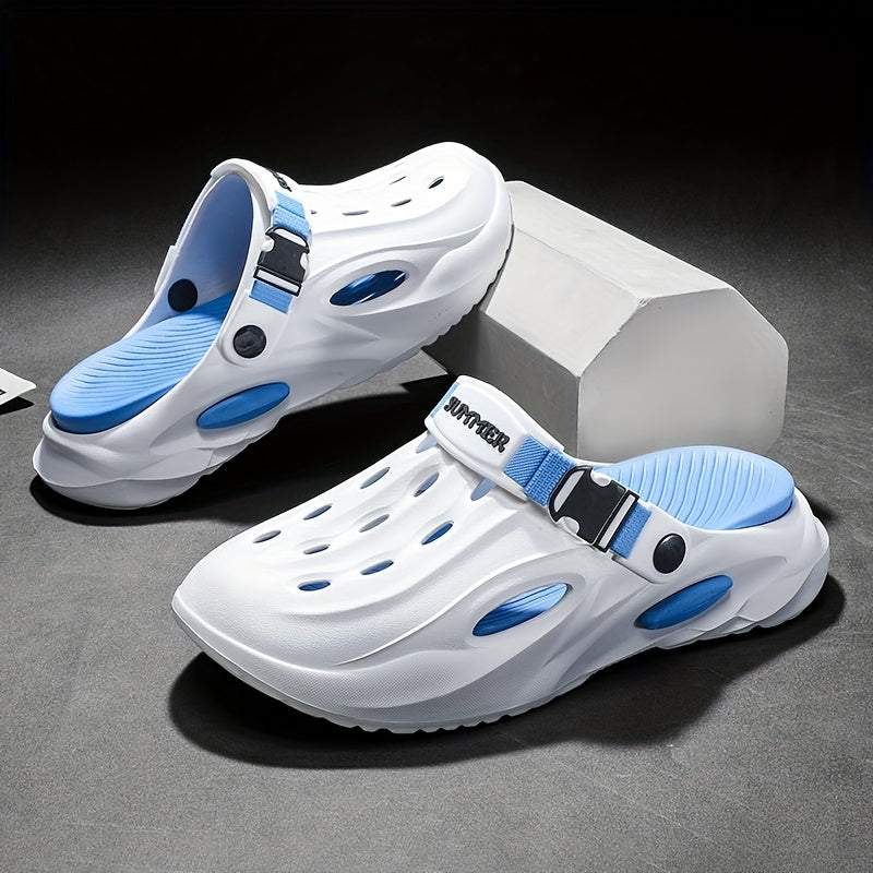 Men'S and Women'S Summer EVA Slides - Lightweight, Breathable, Non-Slip Comfort Sandals for Beach, Hiking, and Casual Wear, Soft Sole, Open Toe, Stylish Black and White Design, Beach Sandals | Summer Footwear | EVA Material S