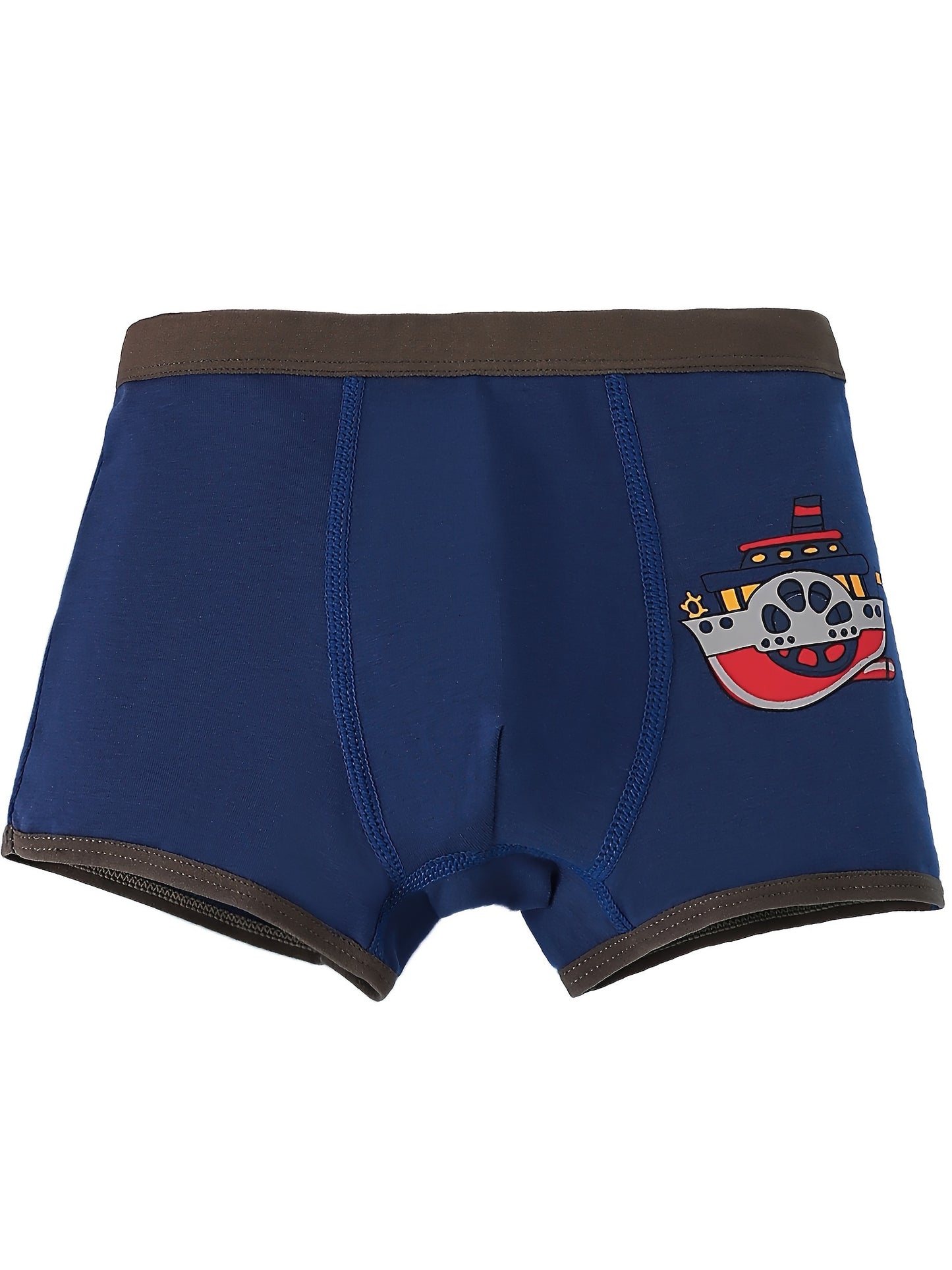 Conjunto de 5 Cuecas Boxer para Criança para Menino, 95% Algodão, Macias e Respiráveis, com Estampado Dinossauro, Tamanhos até aos 12 Anos.