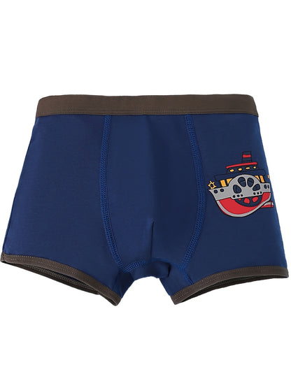 Conjunto de 5 Cuecas Boxer para Criança para Menino, 95% Algodão, Macias e Respiráveis, com Estampado Dinossauro, Tamanhos até aos 12 Anos.