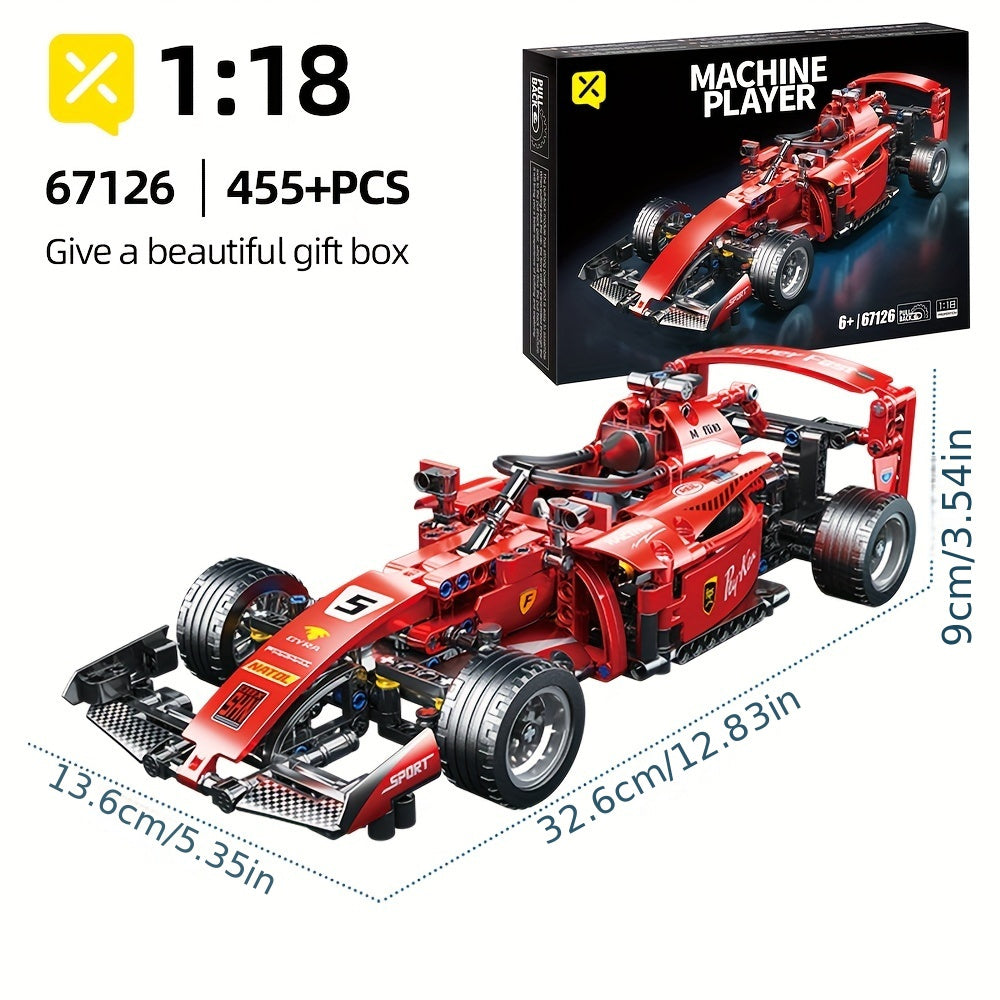 New Racing Car, Formula Retro Car Model, Remote Control Car Building Block, Cool Collection Model Car Kit, Building Toy, Suitable For Christmas Gifts, Halloween Gifts