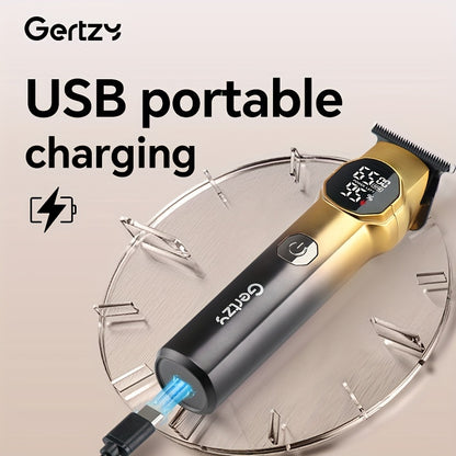 GERTZY Professional Electric Hair Clipper - Durable Powder Metallurgy Blade, Rechargeable Battery, USB Charging, 3 Speeds, 3.5mm Thin, Ideal for Men'S Salon-Quality Haircut, Perfect Father'S Day Gift, Hair Cutting Tool | Slee