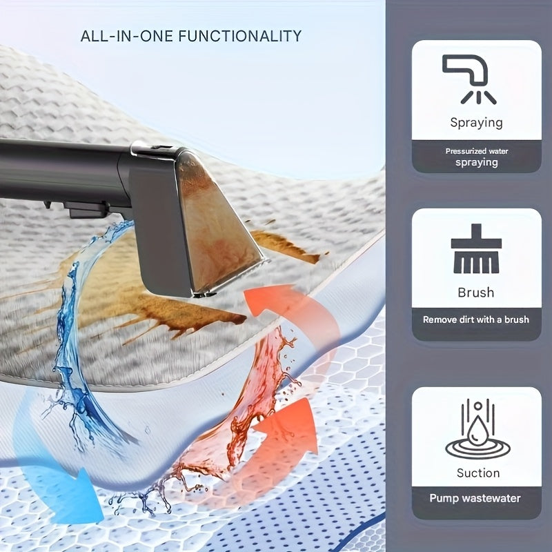 Aspirador e Limpa Carpetes 2 em 1 Avehrit - 220-240V, Design Portátil com Cabo Ergonómico, Compacto e Potente para Pavimentos de Madeira, Alcatifas, Sofás e Quartos - Preto, Aspirador para Alcatifas, Eletrodoméstico Elegante e Eficiente