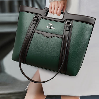 2025 New Women'S Shoulder Tote Bag, Stylish Large Capacity Underarm Bag, Casual Handbag, Soft Shoulder Bag, Women'S Commuter Bag, Made of High-Quality Synthetic, a Bag for Documents, Elegantly Simple Design, Zipper Closure, S