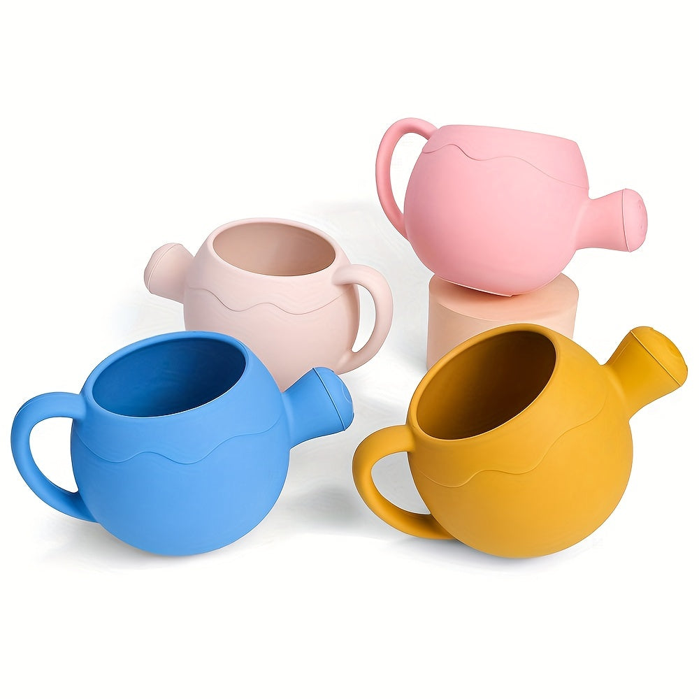 Silicone Watering Can Toys ( Lightweight with Handle) Easy to Grasp for Youngsters - Perfect for Bathing, Beach and Garden Play, Sprinkler Toy to Play with, Beach Gardening Toys, Safe and Fun Water Play Toys for Youngsters En