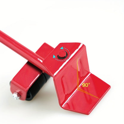 Set Of 5, Furniture Lifter, 9.91cm x 7.8cm Furniture Slides Kit, Furniture Move Roller Tools, 360 Degree Rotatable Pads, Easily Redesign And Rearrange Living Space Sofa Easy, Plastic And Carbon Steel