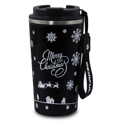 Glekglek 510ml Insulated Travel Mug with Paw Print & Heart Design - Double Wall, Spill Prevention, Dishwasher Safe, Portable Coffee Cup for Valentine'S Day, Thanksgiving, Christmas, Father'S Day, Teachers' Day, Festive Drinkw