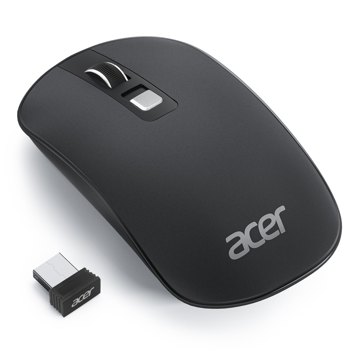 Rato sem fios ACER para computador, rato USB fino de 2,4 GHz com recetor USB, rato para portátil com 4 botões, portátil para portátil, desktop e PC, rato sem fios para portátil, rato ergonómico, rato sem fios USB para computador.