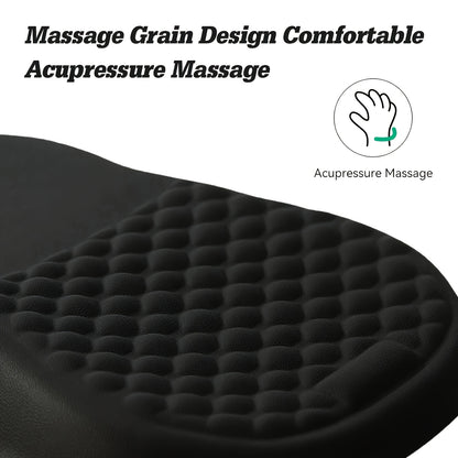 Ergonomic Memory Foam & Non-Slip Mouse Pad with Wrist Rest - Massage Design for Pain Relief, Comfortable Wrist & -Skid Base, Office/Gaming Desk for Computer, PC, Laptop, Remote Work - Accessory for Hand