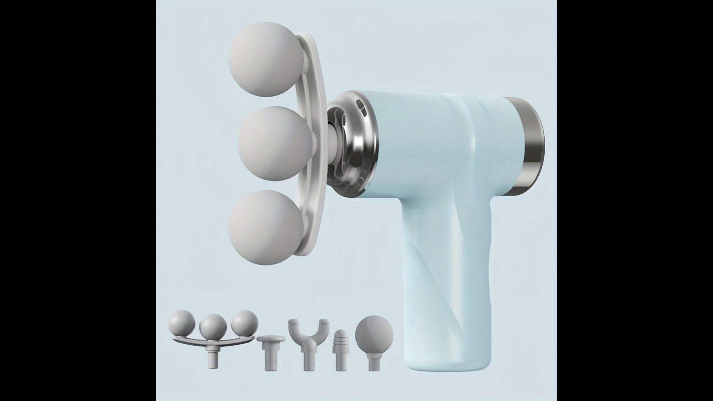 2026 New Preheated Massage Gun, 6 Adjustable Strength Levels for Daily Relaxation to Deep Tissue Needs, Portable with Rechargeable Lithium Battery & 5 Replaceable Heads, Usb Charging Muscle Relaxer For Christmas, Thanksgiving