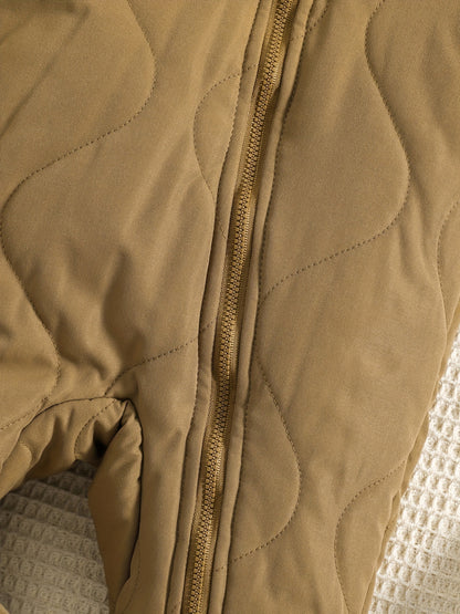 Infant Hooded Thick Romper Long Sleeve Zipper Thermal Jumpsuit, Babies & Kids Coat