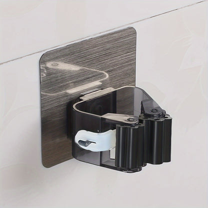 4pcs, Strong Mop Hook, Mop Clip, Punch-free Wall Mounted Mop And Broom Storage Clip, Adhesive Mop Storage Holder, Mop Hanging Rack, Multifunctional Tools Storage Clip For Bathroom Kitchen Garden, Strong Sticky, Cleaning Acces