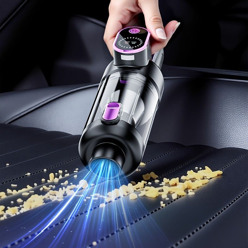 Wireless handheld vacuum cleaner for cars and homes, car-mounted 2-in-1 blower and suction cleaner, handheld type, high power, super strong suction, small and mini handheld car interior cleaner, wet and dry dual-purpose car v