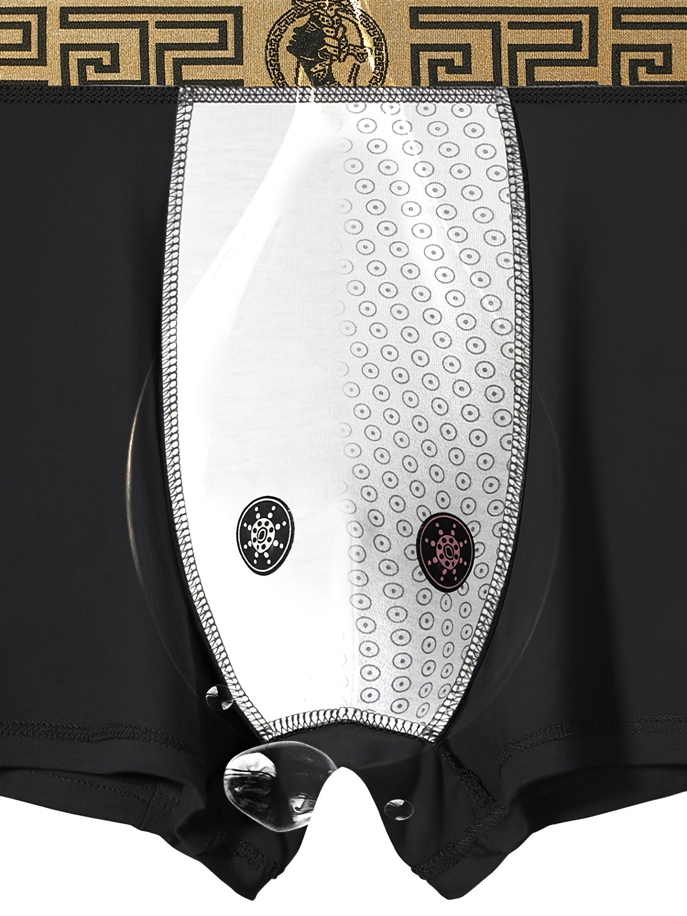 4pcs Black and Golden Boxer Briefs - Soft, Breathable Viscose, Comfortable Daily Wear for Men, Slim Fit with Elasticity, Solid Color Design, Casual Underwear|Boxer Briefs|Boxers as a Gift