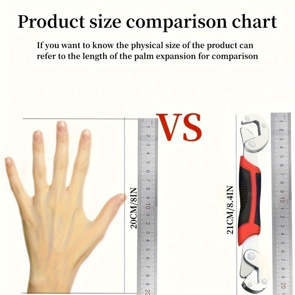 ProMaster Heavy-Duty Adjustable Tool Set - Multi-Functional Wrench & Pliers Combo for DIY and Home Repairs, Durable Stainless Steel