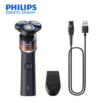 For PHILIPS Shaver 5000X series X5005/05 Light BeigeEase Muscle Soothing Technology 360° Floating Head with Microbead Protective Coating, 27 Blades, 56,000 Cuts Per Minute, 50-Min Runtime on 1-Hour Charge, Travel Lock Sidebu