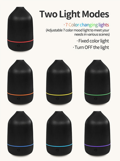 1pc AromaCare USB Powered Cylinder Aroma Diffuser, Air Purifier & Humidifier with Automatic Shut-Off, Waterless Ultrasonic Mist Maker for Enhanced Sleep & Relaxation, Ideal for Home, Office & Travel