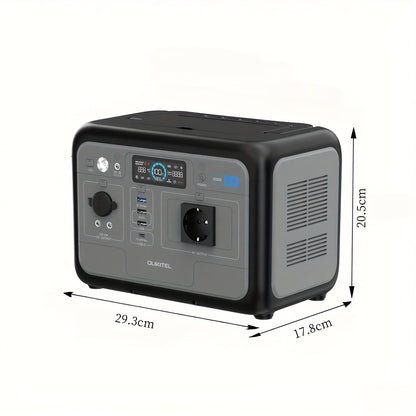 OUKITEL P800 Portable Power Station, 512Wh Solar Generator (w/Lithium Lron Phosphate), 800W(Surge 1600W) AC Output/Sine Wave 230V, 0.9 Hour Fast Charge, PD100W For Camping/RV Emergency Power Supply, For RV, Car, Outdoor, Camp