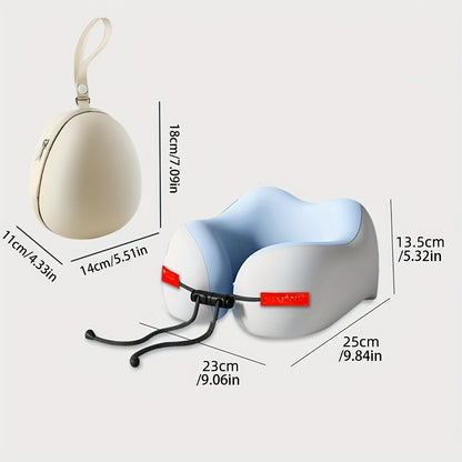 2pcs [Portable Neck Pillow] Ergonomic U-Shaped Neck Pillow+Fashion storage bag | Slow Rebound  for Head & Neck Support, Machine Washable Cover, Lightweight & Portable for Travel, Office, Airplane Use