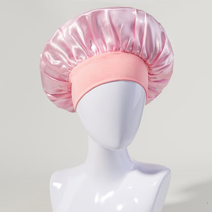 Sleep Bonnet, Soft Silk Bonnet With Elastic Band For Curly Hair, Satin Bonnet For Women Sleep Hair Care, Breathable Silk, Seven Colors Available 1piece Luxury Shower Cap For Women