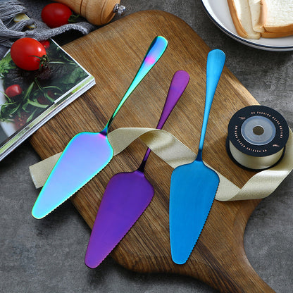 1pc Stainless Steel Cake Shovel, Cake Cream Serrated Edge Baking Tool, Kitchen Gadgets