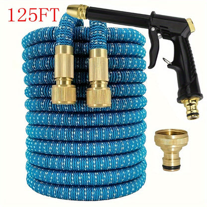 1 Roll, New Retractable Water Hose Car Wash Flowers Magic Hose Magic Water Hose Home Car Wash Garden Hose 3 Times Retractable Spray Gun