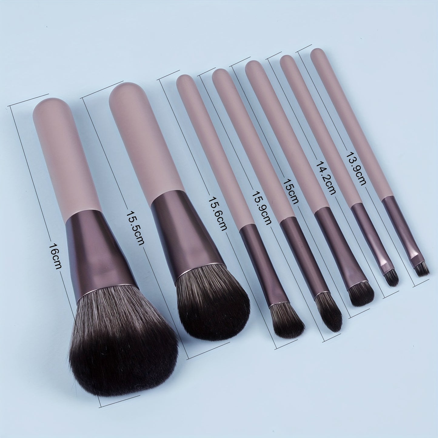 7pcs Professional Makeup Brush Set with Storage - Elegant Wooden Handle & Nylon Bristles, Multi-Functional for Foundation, Powder, Eyeshadow, Blending