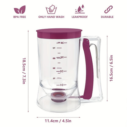 Dispensador Dobrável de Massa para Panquecas, Cupcakes e Bolos