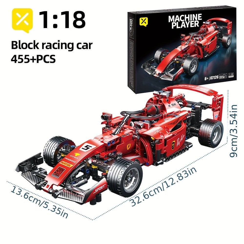 New Racing Car, Formula Retro Car Model, Remote Control Car Building Block, Cool Collection Model Car Kit, Building Toy, Suitable For Christmas Gifts, Halloween Gifts
