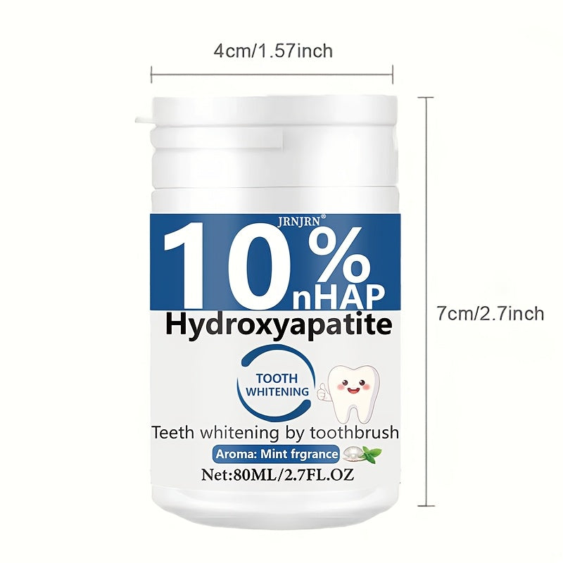 10% Hydroxyapatite Whitening Tooth Powder - Deep Cleansing & Fresh Breath, Strengthens Dental Care, Ideal for Daily Use & Travel, Oral Health & Hygiene Gift for Women & Men, Tooth Cleaning Essentials, Sleek Packaging, Oral Ca