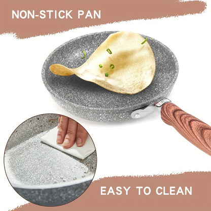 1pc Flat Bottom Frying Pan, Non-Stick Frying Pan, Household Cookware, Suitable for All Stovetops, Easy to Clean, Ideal for Home Kitchen Use