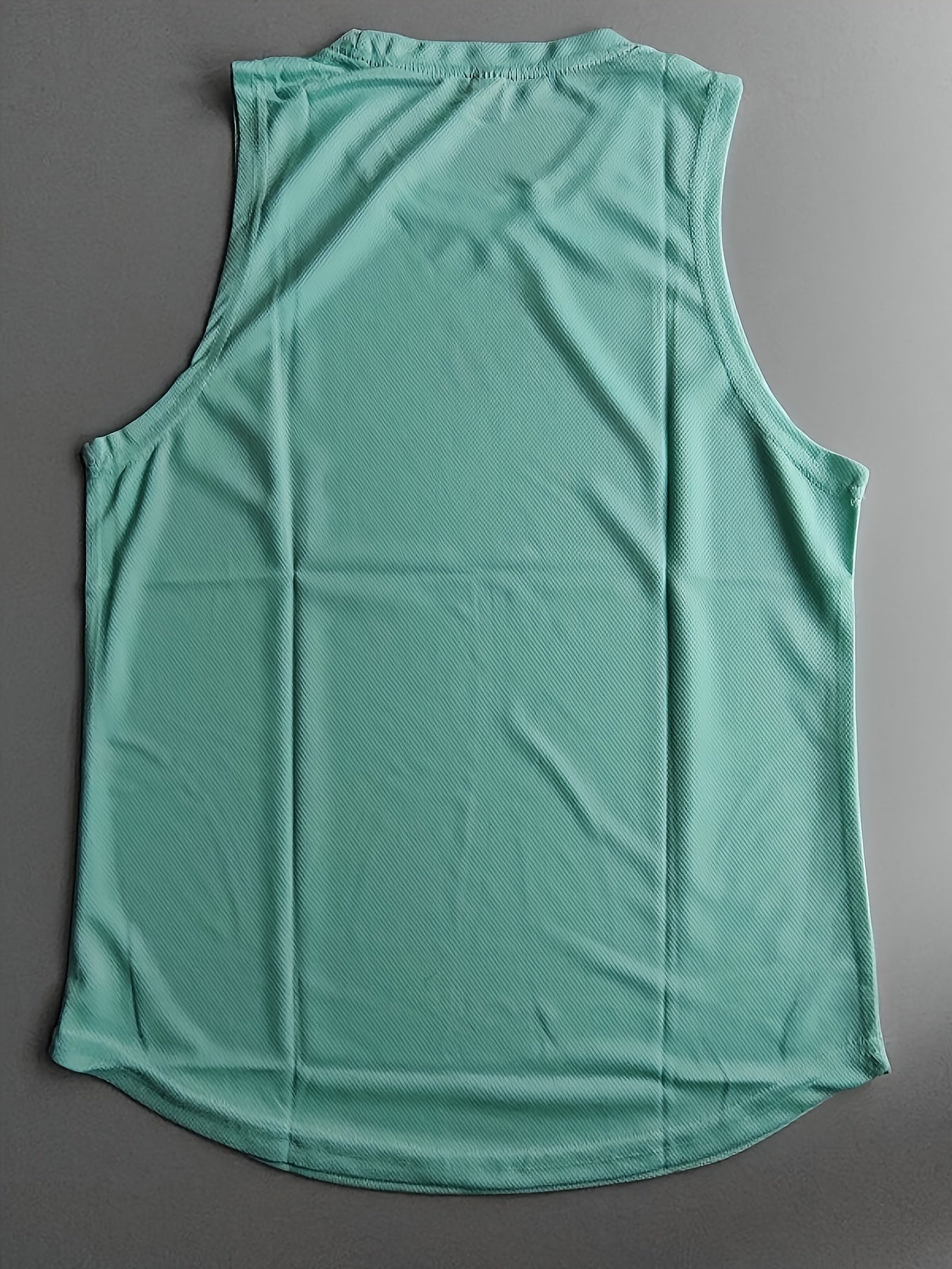 Letter Print Comfy Breathable Tank Top, Men's Casual Stretch Sleeveless T-shirt For Summer Gym Workout Training Basketball