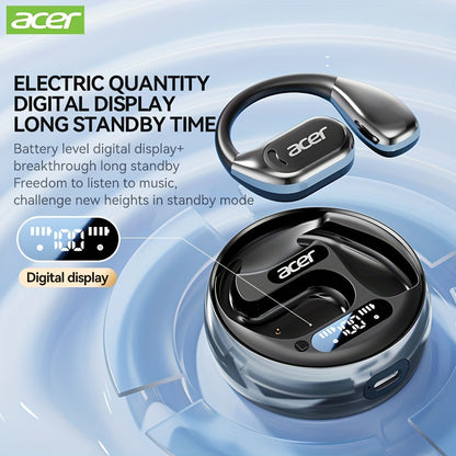 Auscultadores sem fios Acer OHR510 Pure Bass Sound - Novo modelo com design supra-auricular, bateria de longa duração e som de alta qualidade para desporto.