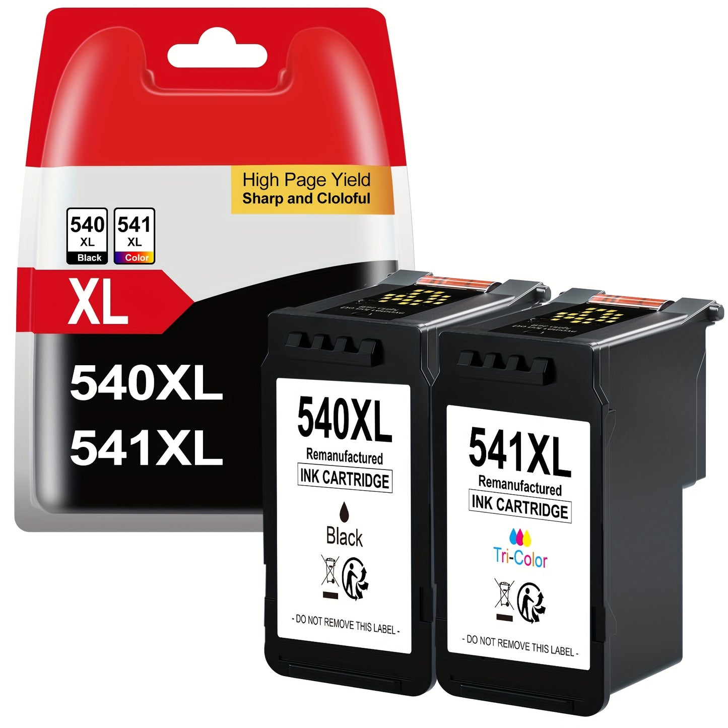 PG 540 XL CL-541XL Cartridges 540xl 541xl (2 pack) Replacement for Canon Printer Cartridges 540 541 PG540 CL541 for Printer Cartridges Canon TS5150 MG3600 MG3650 MG3650s MG4200 TS5151 MX475 MX530