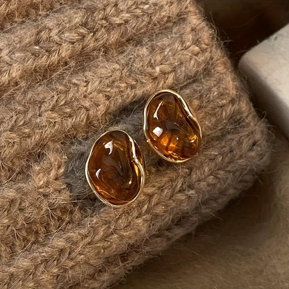 AIVEO Women's Hypoallergenic 18K Gold Plated Stainless Steel Stud Earrings - Anti-Fade Sensitive Light Beige, Simple Elegant Everyday & Party Jewelry, Year-Round Wear, Perfect Gift for Mom, Wife, Girlfriend (Low-Allergy Ear S