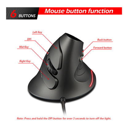 Rato Óptico Vertical Ergonómico T-30 com Cabo