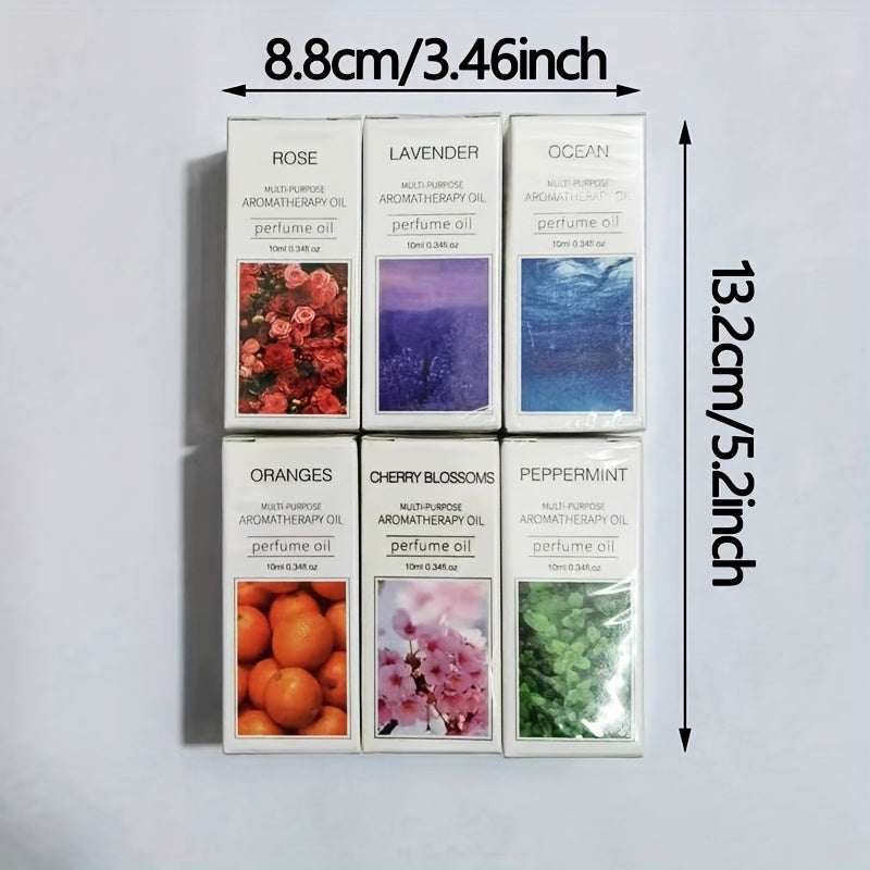 Each - Premium Essential Oil Set for Diffusers, Humidifiers, Candles & Hair Care - Includes Rose, Ocean, Cherry Blossom, Lavender, Jasmine, Sandalwood, Sweet Orange, White Tea, Lemon, Mint, Mini