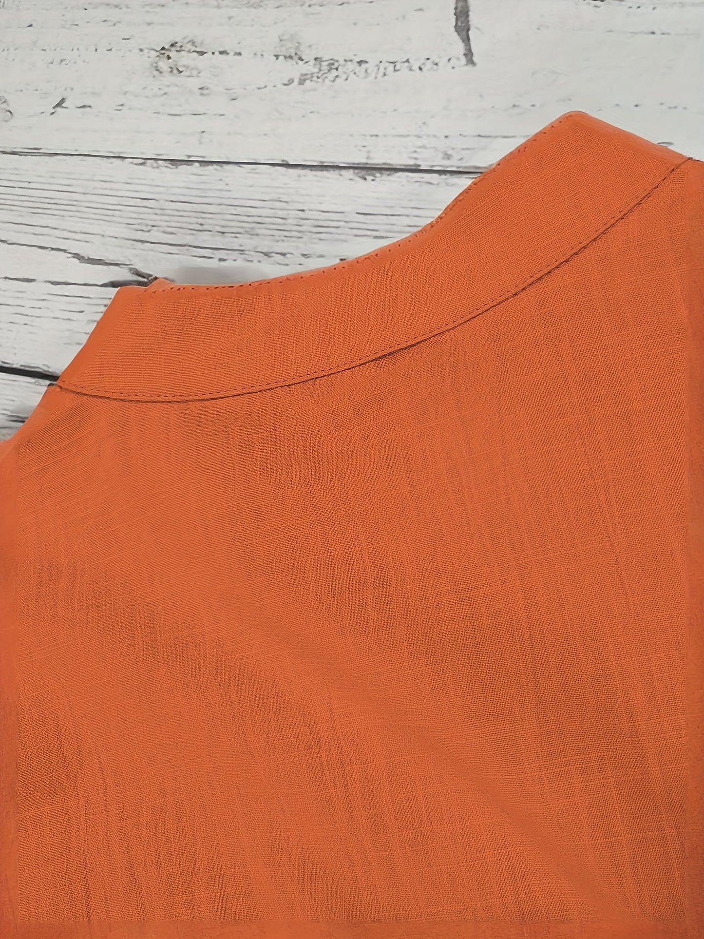 Men's Shirt Top, Solid Band Collar Short Sleeve Closure Summer Male Casual Henley Shirt For Daily Business Formal Shirts For Men